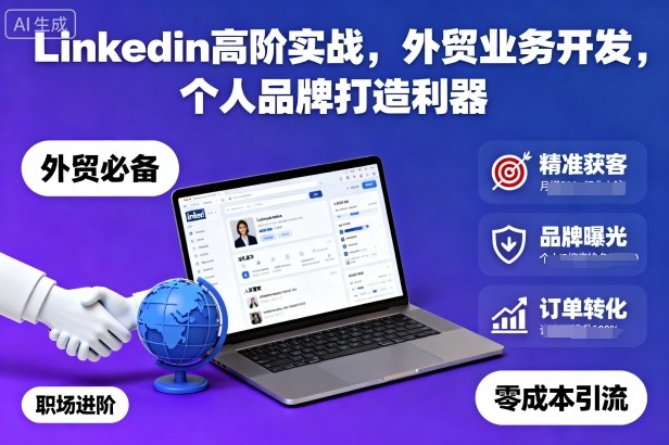 Linkedin高阶实战,外贸业务开发,个人品牌打造利器-智通
