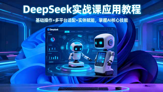 DeepSeek实战课应用教程、基础操作+多平台适配+实体赋能,掌握AI核心技能-智通
