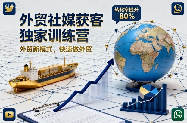 外贸社媒获客独家训练营,外贸新模式,快速做外贸-智通