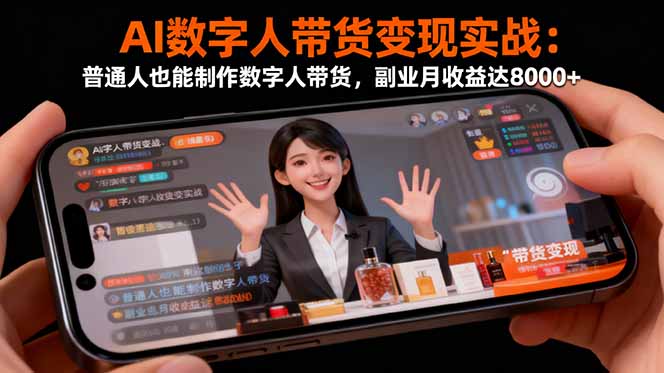 AI数字人带货变现实战:普通人也能制作数字人带货,副业月收益达8000+-智通