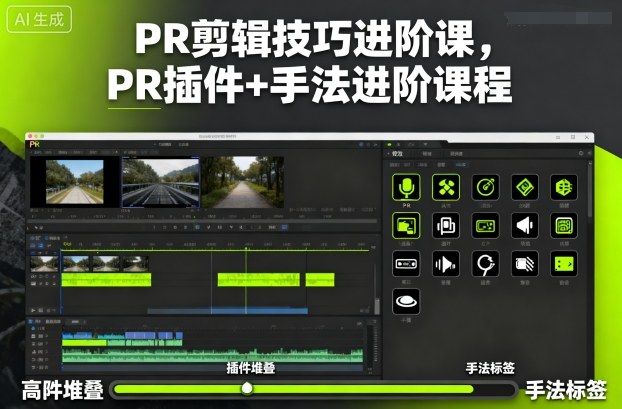 PR剪辑技巧进阶课,PR插件+手法进阶课程-智通