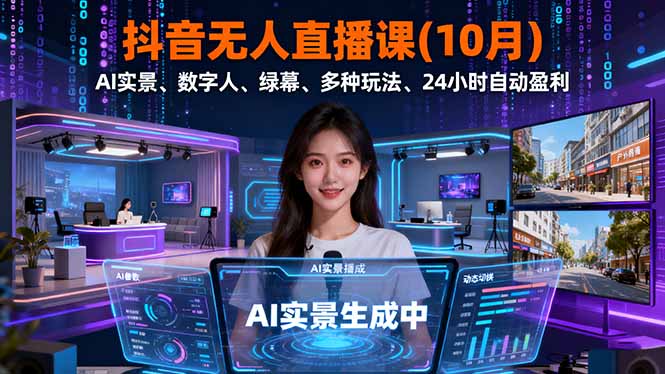 抖音无人直播课(10月-智通
