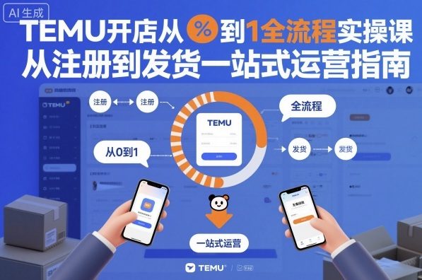 TEMU开店从0到1全流程实操课,从注册到发货一站式运营指南-智通网创