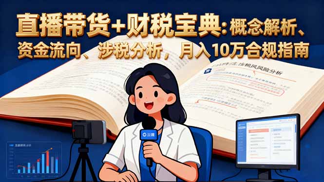 直播带货+财税宝典:概念解析、资金流向、涉税分析,月入10万合规指南-智通网创
