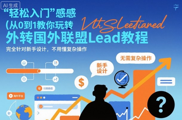 国外联盟賺美刀项目,从0到1教你玩转国外联盟Lead教程,纯新手可操作性100%-智通网创